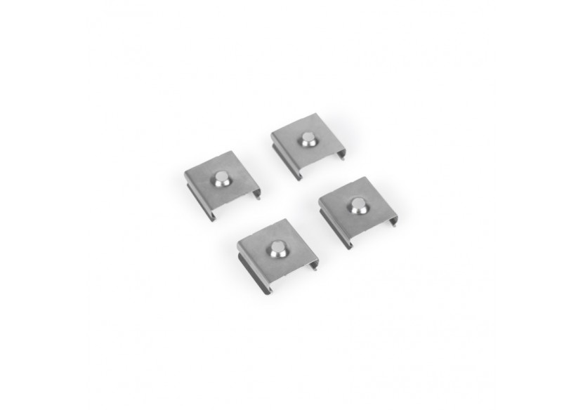 Profilé de surface en aluminium 2m avec diffuseur, 4 embouts 4 agrafes-Ruban LED jusqu'à 12 mm - PXG-204-N - Barcelona LED