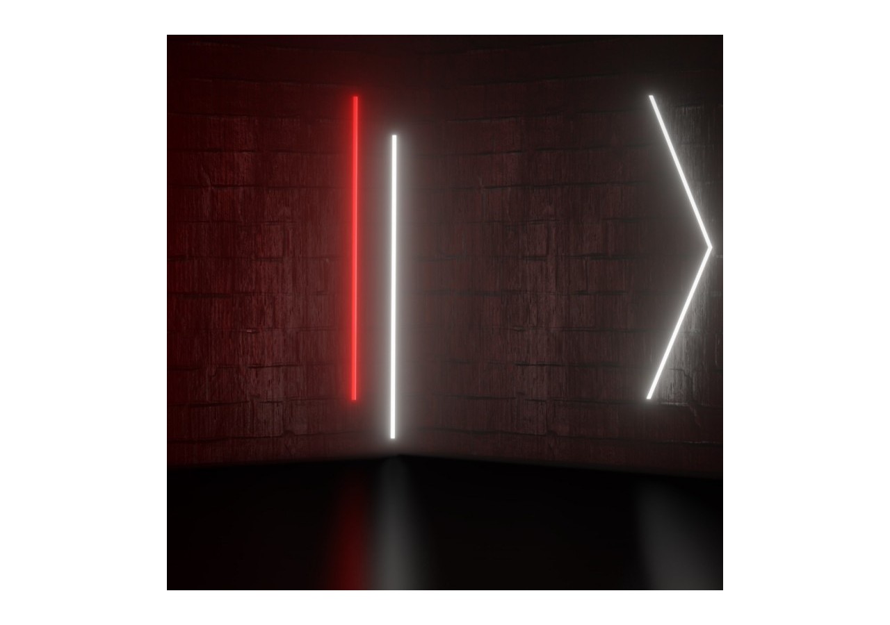 Profilé encastrable en aluminium avec diffuseur et 4 embouts-Ruban LED jusqu'à 12 mm-2 mètres - PXG-205-N - Barcelona LED