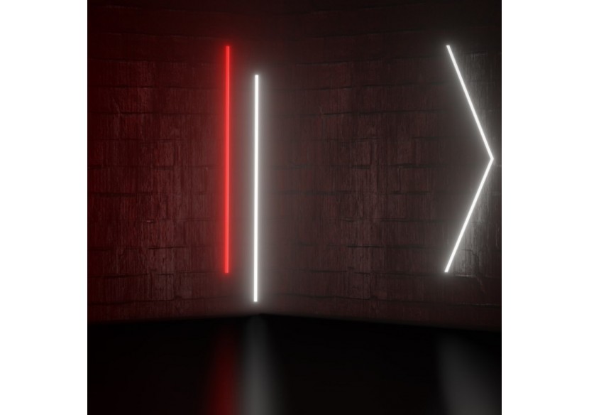 Profilé encastrable en aluminium avec diffuseur et 4 embouts-Ruban LED jusqu'à 12 mm-2 mètres - PXG-205-N - Barcelona LED