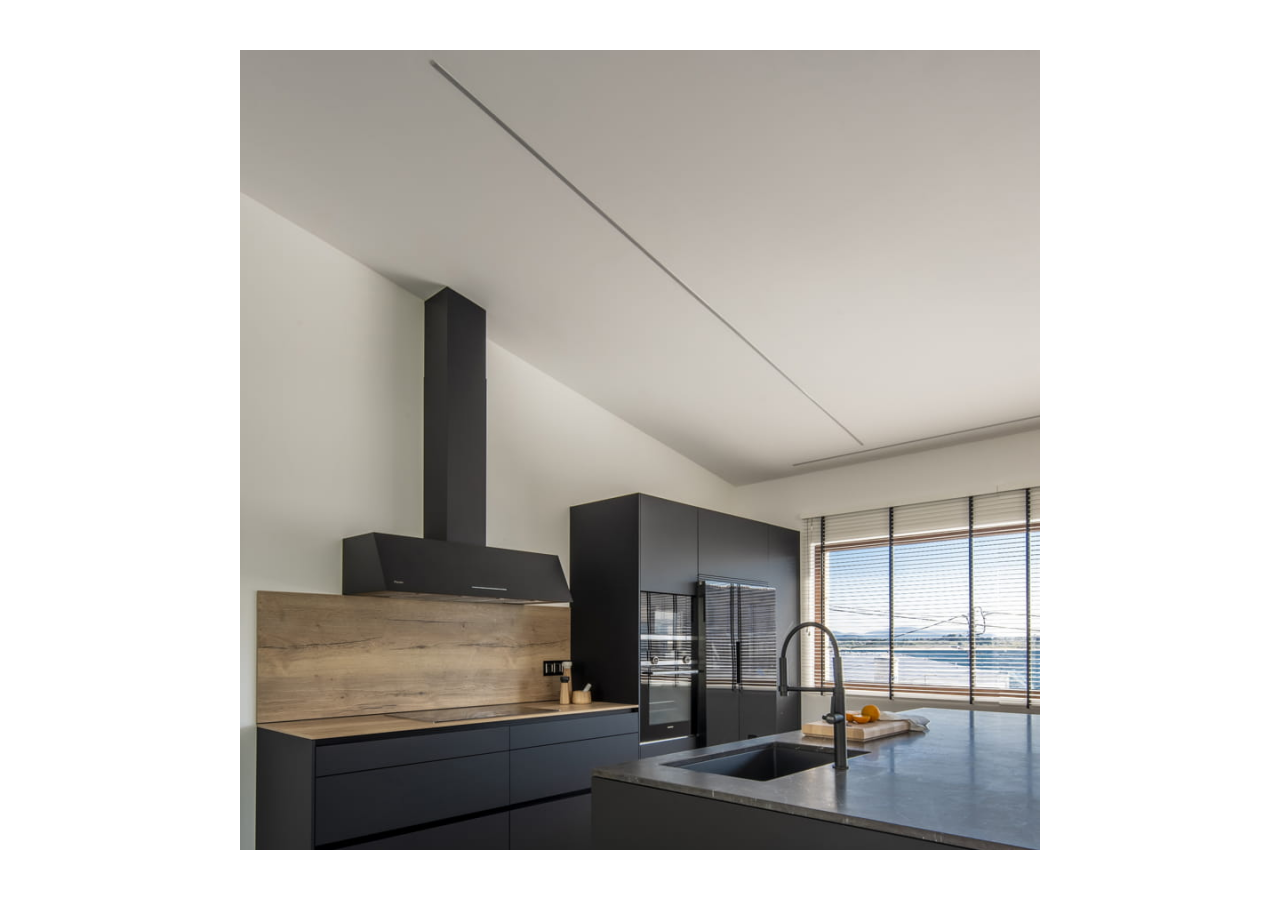 Profilé encastrable en aluminium avec diffuseur et 4 embouts-Ruban LED jusqu'à 12 mm-2 mètres - PXG-205-N - Barcelona LED