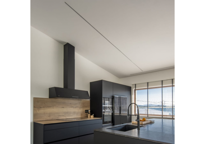 Profilé encastrable en aluminium avec diffuseur et 4 embouts-Ruban LED jusqu'à 12 mm-2 mètres - PXG-205-N - Barcelona LED