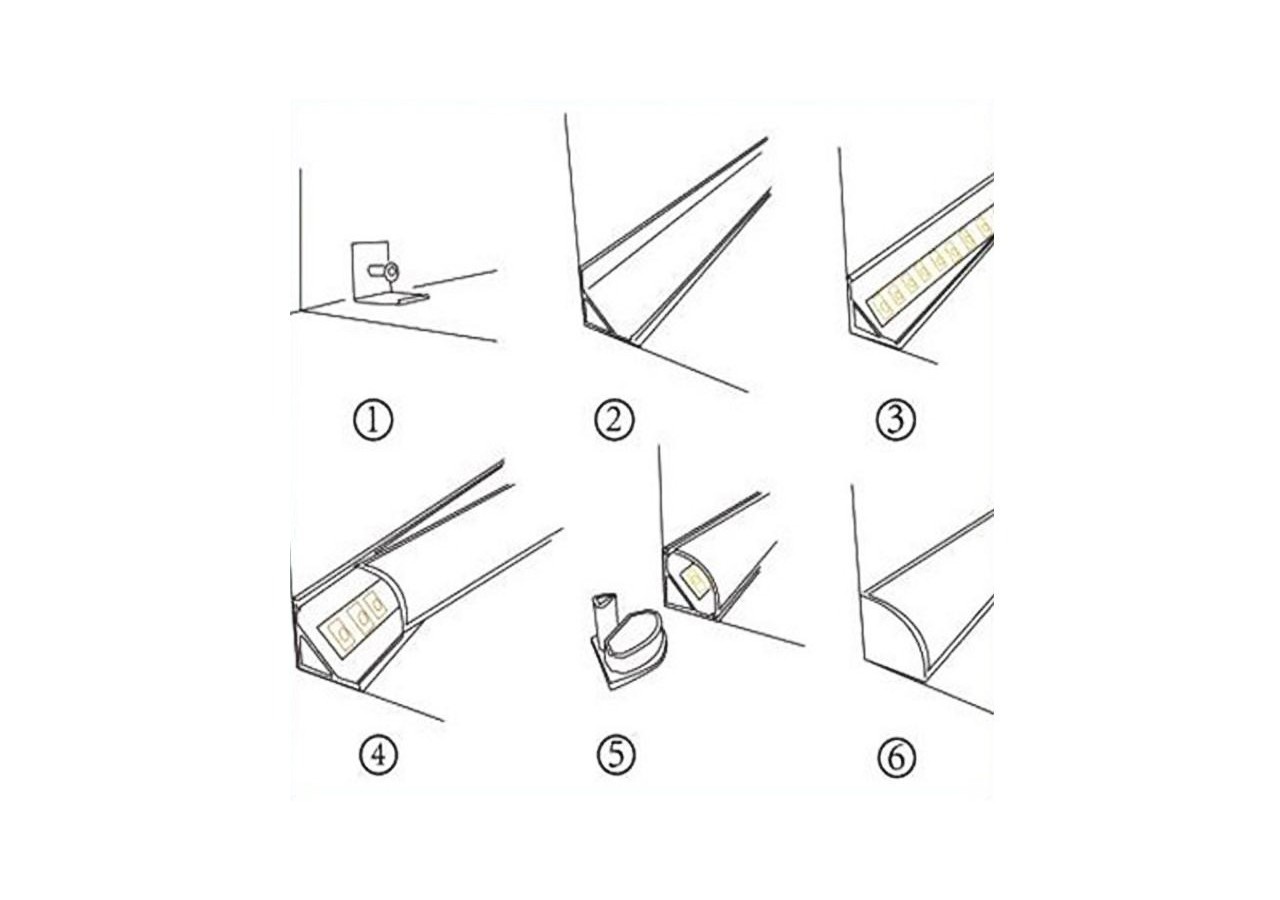 Clip de fixation en saillie pour le profil PXG-1616 - PXG-1616-G - Barcelona LED