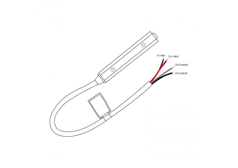 Connecteur d'alimentation avec câble pour rail magnétique-48V - CM-I-N - Barcelona LED