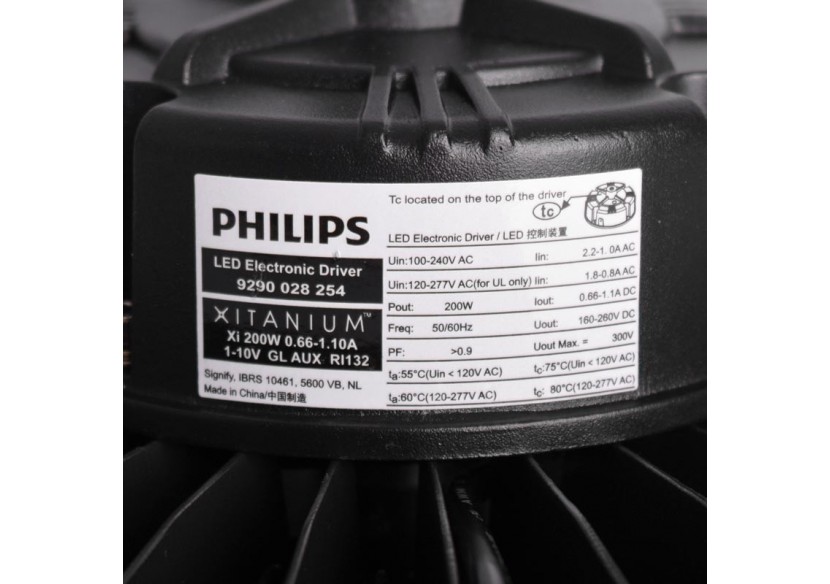 Cloche LED 200W avec driver PHILIPS et DALI IP65 - K8137-200-5K-D - Barcelona LED