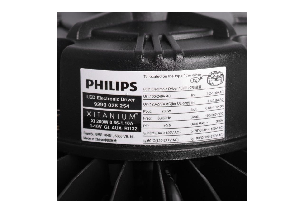 Cloche industrielle avec détecteur de mouvement 200W-Driver Philips-IP65 - K8137-200-5K-S - Barcelona LED