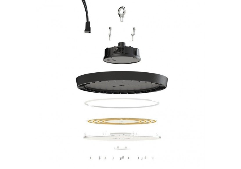 Cloche industrielle LED avec capteur de mouvement 150W-Dimmable-IP65 - K8138-150-4K-S - Barcelona LED