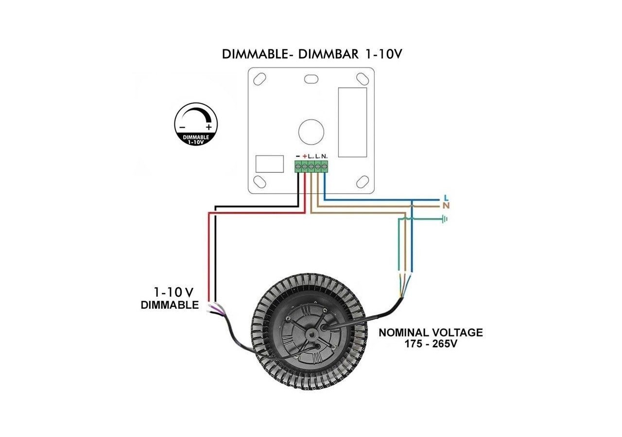 Cloche industrielle LED avec capteur de mouvement 150W-Dimmable-IP65 - K8138-150-4K-S - Barcelona LED