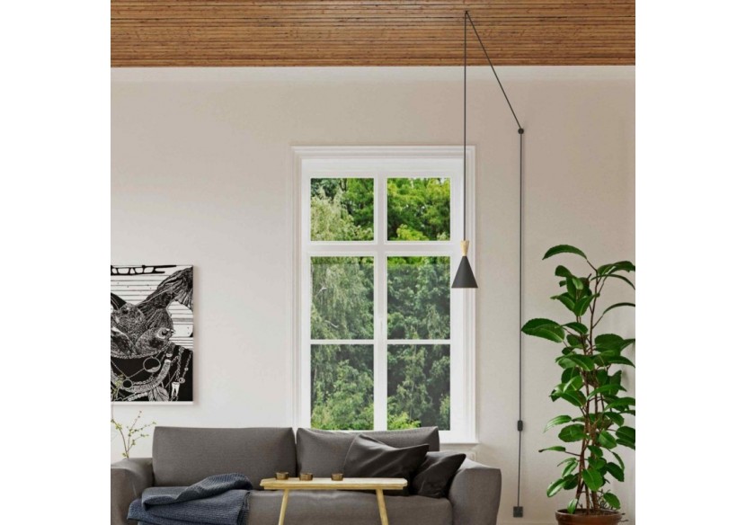 Suspension scandinave en métal et bois avec prise "Lima" - LN3012-EU-N - Barcelona LED