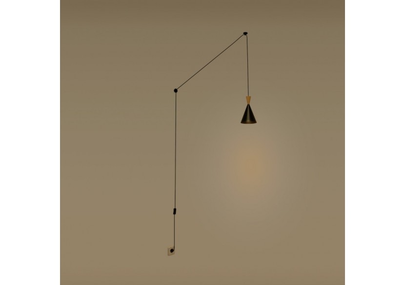 Suspension scandinave en métal et bois avec prise "Lima" - LN3012-EU-N - Barcelona LED