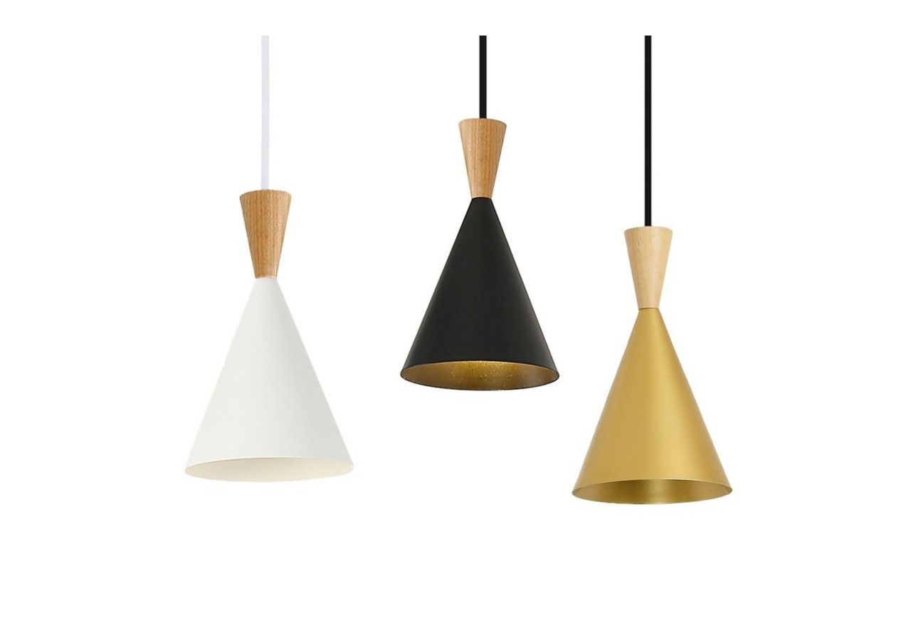 Suspension scandinave en métal et bois avec prise "Lima" - LN3012-EU-N - Barcelona LED