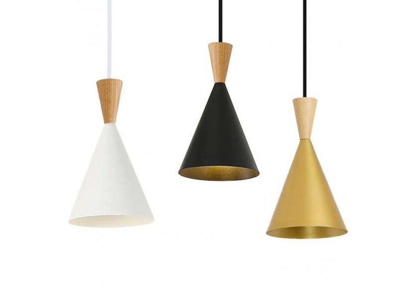 Suspension scandinave en métal et bois avec prise "Lima" - LN3012-EU-N - Barcelona LED