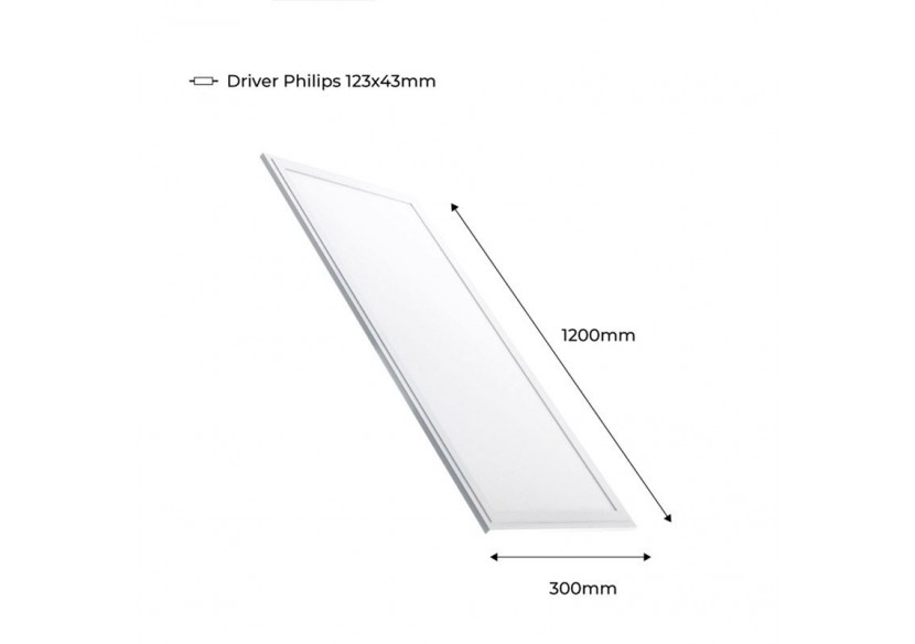 Lot de 10-Panneau LED 120x30 extra-plat-Driver Philips-44W-UGR19 - K5236-10-BC - Barcelona LED