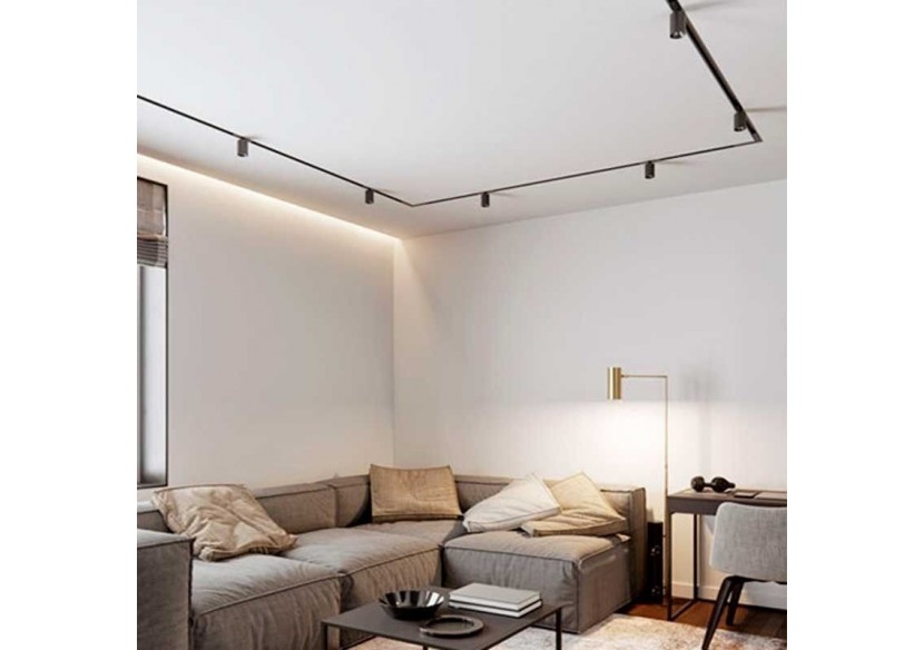 Spot sur rail monophasé avec douille GU10 - B989-N - Barcelona LED