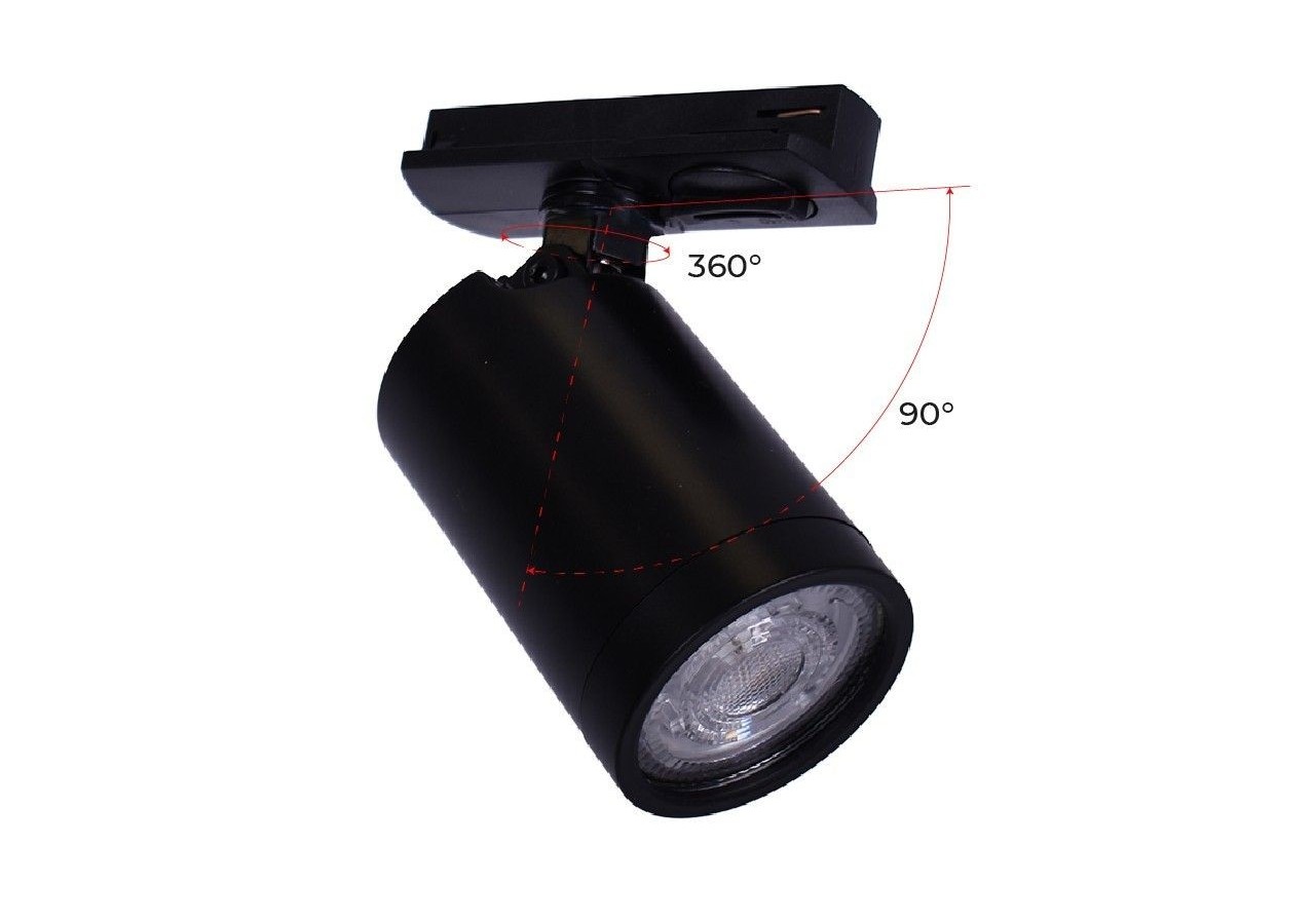 Spot sur rail monophasé avec douille GU10 - B989-N - Barcelona LED