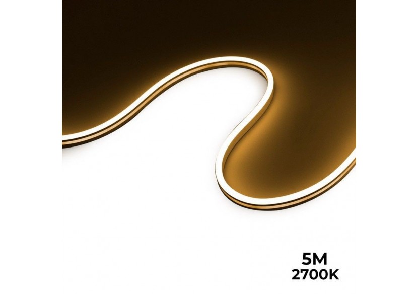 Néon LED flexible 24V DC-6x13mm-5 mètres-Kit complet-11W/m-IP67-À courbure latérale - N613-5M-270 - Barcelona LED