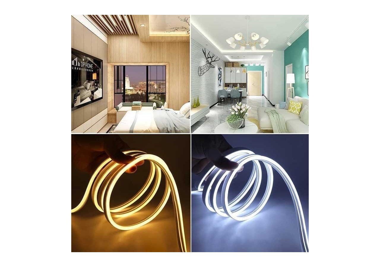 Néon LED flexible 24V DC-6x13mm-5 mètres-Kit complet-11W/m-IP67-À courbure latérale - N613-5M-270 - Barcelona LED