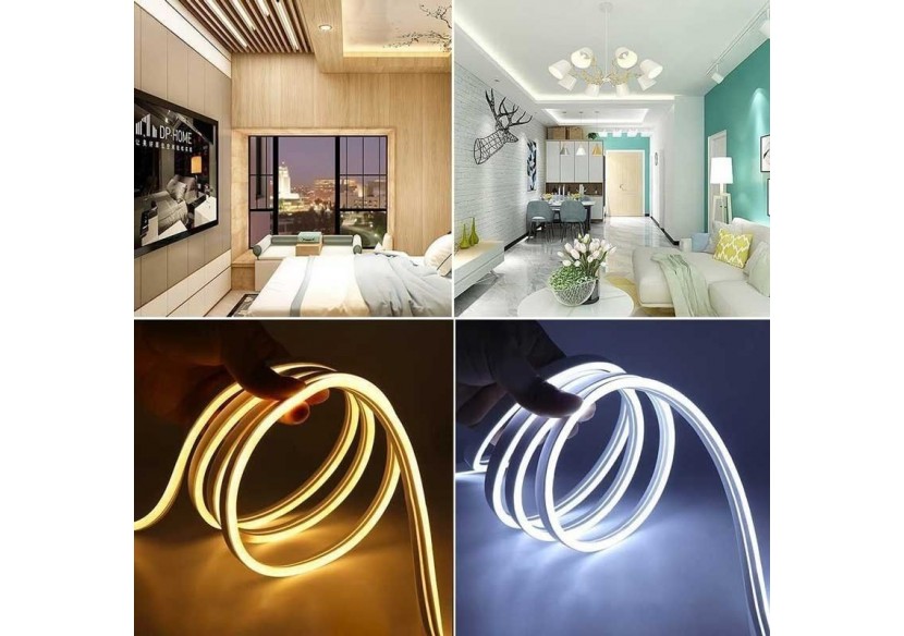 Néon LED flexible 24V DC-6x13mm-5 mètres-Kit complet-11W/m-IP67-À courbure latérale - N613-5M-270 - Barcelona LED