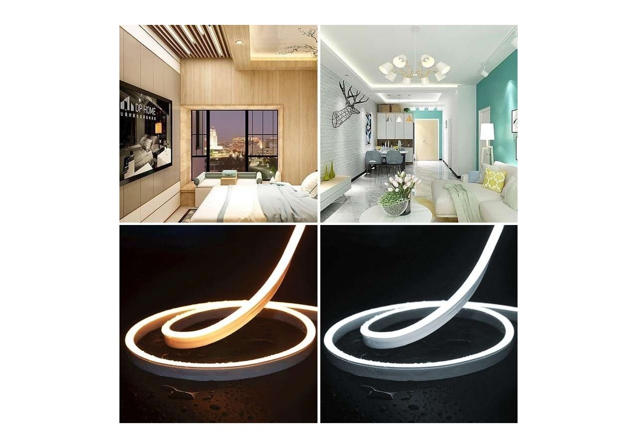 Néon LED flexible 24V DC-10x18mm-10 mètres-Kit complet-11W/m-IP67-À courbure latérale - N1018-10M-BF - Barcelona LED