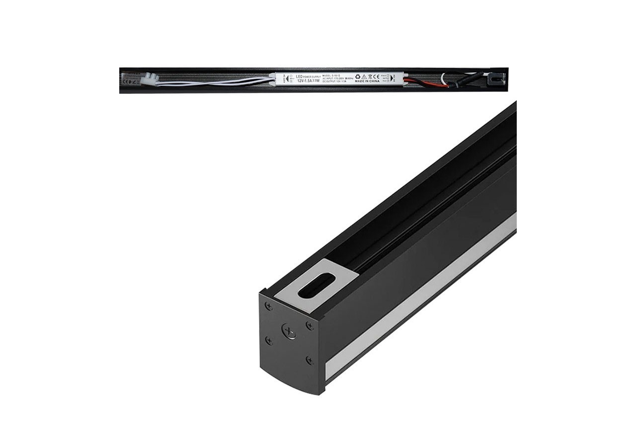 Applique murale linéaire LED intégrée-33W-150cm-IP20 - LN1578-150-N - Barcelona LED