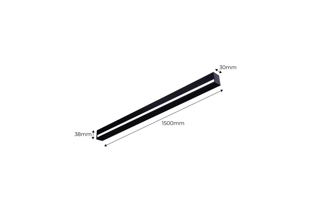 Applique murale linéaire LED intégrée-33W-150cm-IP20 - LN1578-150-N - Barcelona LED