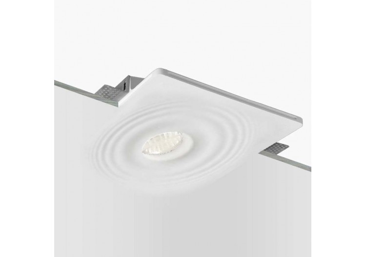 Downlight en plâtre à effet d'ondulations d'eau 200x200mm-GU10 - B278-M - Barcelona LED