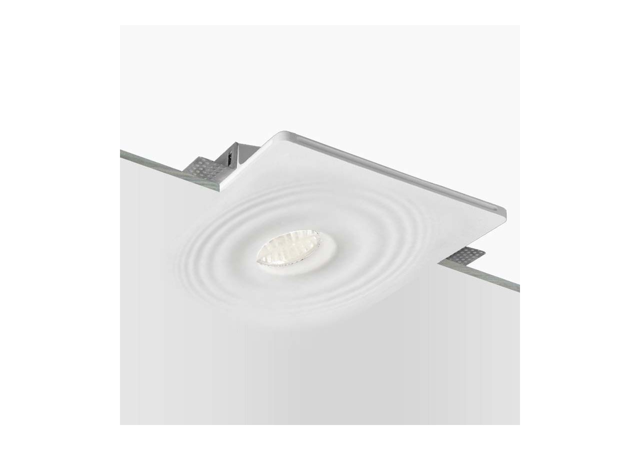 Downlight en plâtre à effet d'ondulations d'eau 200x200mm-GU10 - B278-M - Barcelona LED