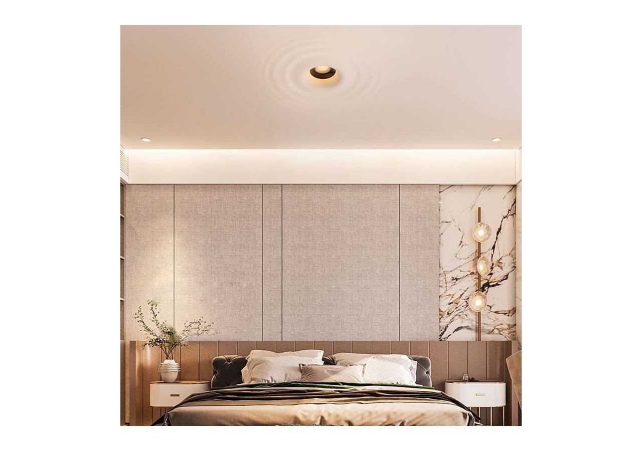 Downlight en plâtre à effet d'ondulations d'eau 200x200mm-GU10 - B278-M - Barcelona LED