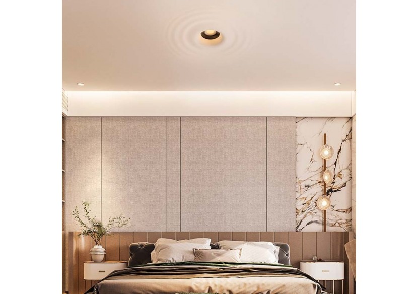 Downlight en plâtre à effet d'ondulations d'eau 200x200mm-GU10 - B278-M - Barcelona LED