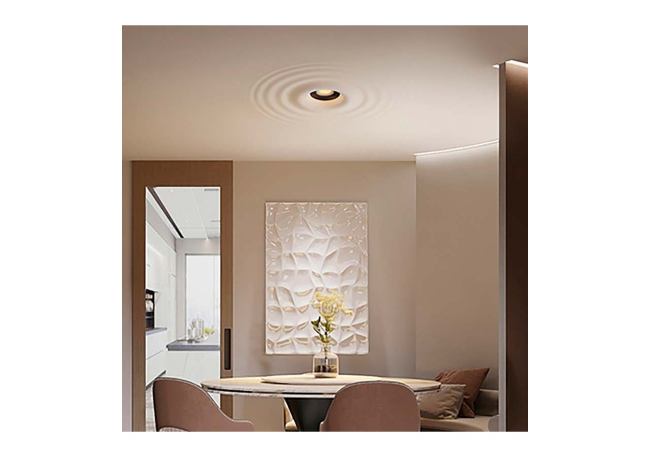 Downlight en plâtre à effet d'ondulations d'eau 200x200mm-GU10 - B278-M - Barcelona LED