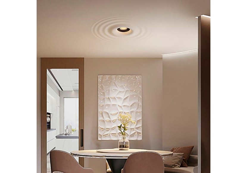 Downlight en plâtre à effet d'ondulations d'eau 200x200mm-GU10 - B278-M - Barcelona LED