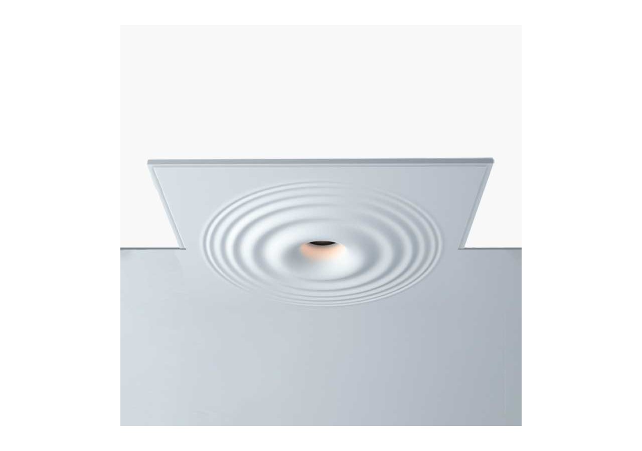 Downlight en plâtre à effet d'ondulations d'eau 200x200mm-GU10 - B278-M - Barcelona LED