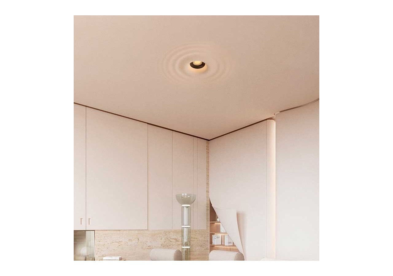 Downlight en plâtre à effet d'ondulations d'eau 200x200mm-GU10 - B278-M - Barcelona LED