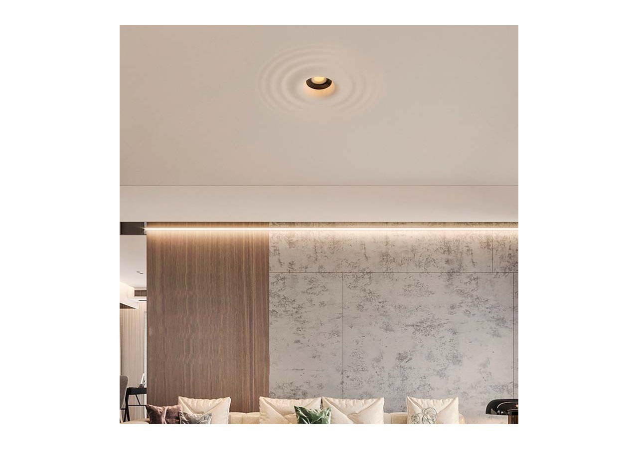 Downlight en plâtre à effet d'ondulations d'eau 200x200mm-GU10 - B278-M - Barcelona LED