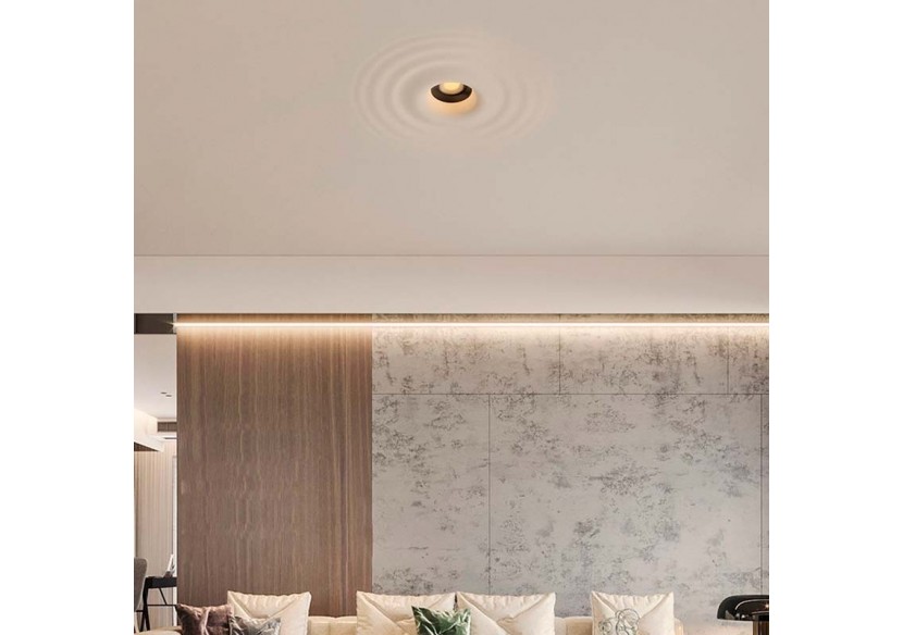 Downlight en plâtre à effet d'ondulations d'eau 200x200mm-GU10 - B278-M - Barcelona LED