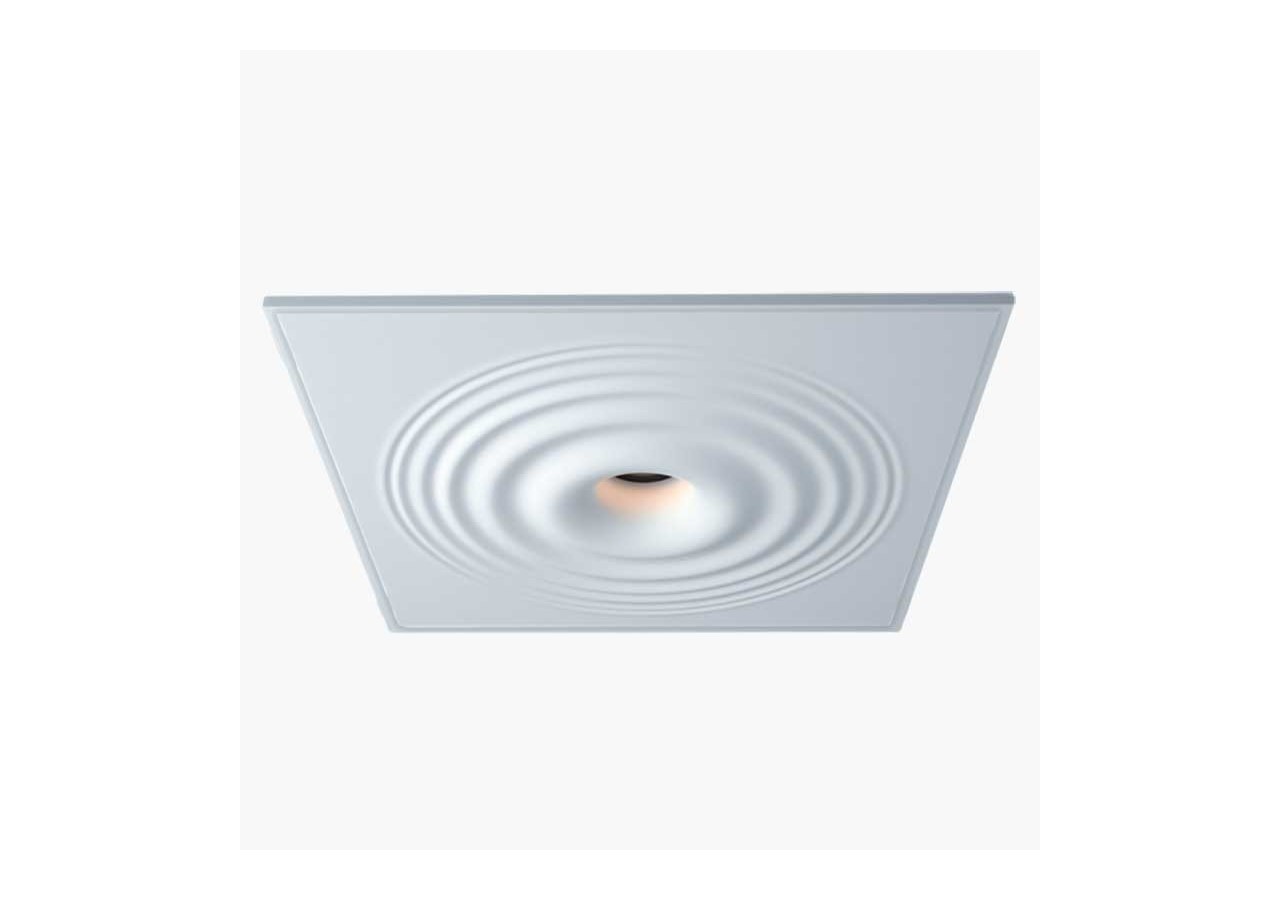 Downlight en plâtre à effet d'ondulations d'eau 200x200mm-GU10 - B278-M - Barcelona LED