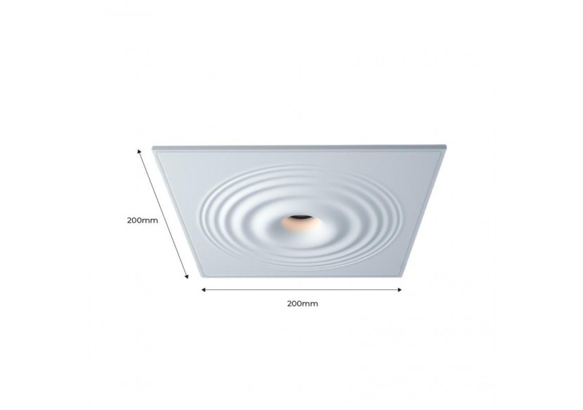 Downlight en plâtre à effet d'ondulations d'eau 200x200mm-GU10 - B278-M - Barcelona LED