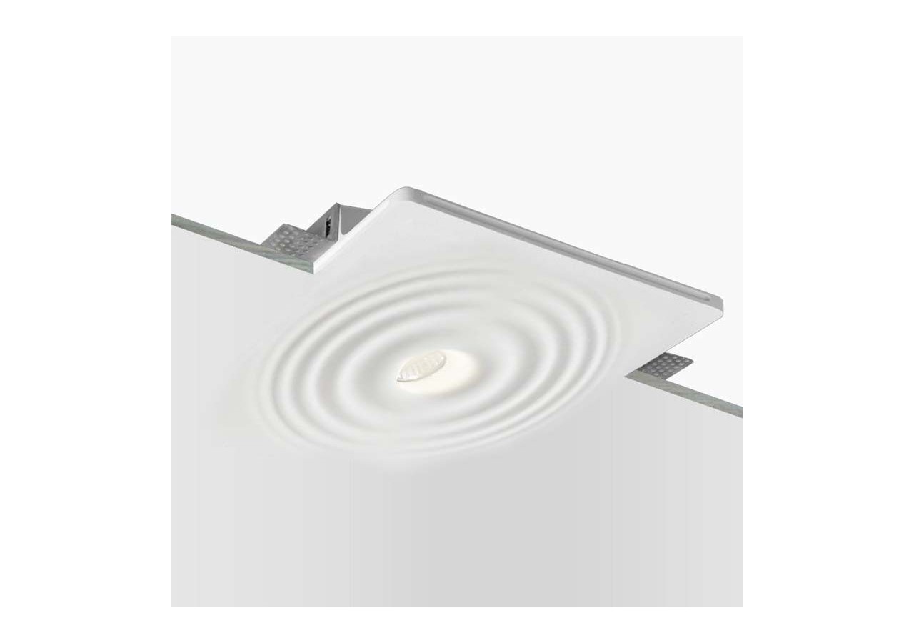 Downlight en plâtre à effet d'ondulations d'eau 300x300mm-GU10 - B278-L - Barcelona LED