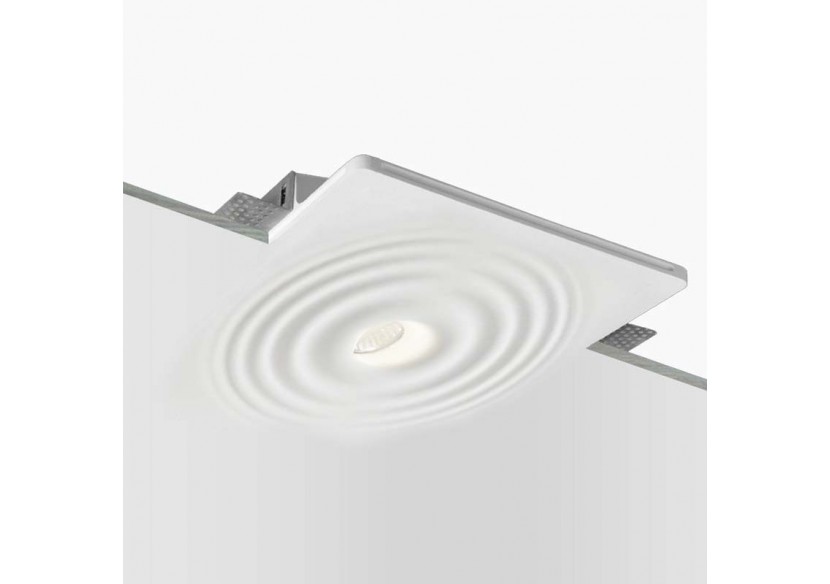 Downlight en plâtre à effet d'ondulations d'eau 300x300mm-GU10 - B278-L - Barcelona LED