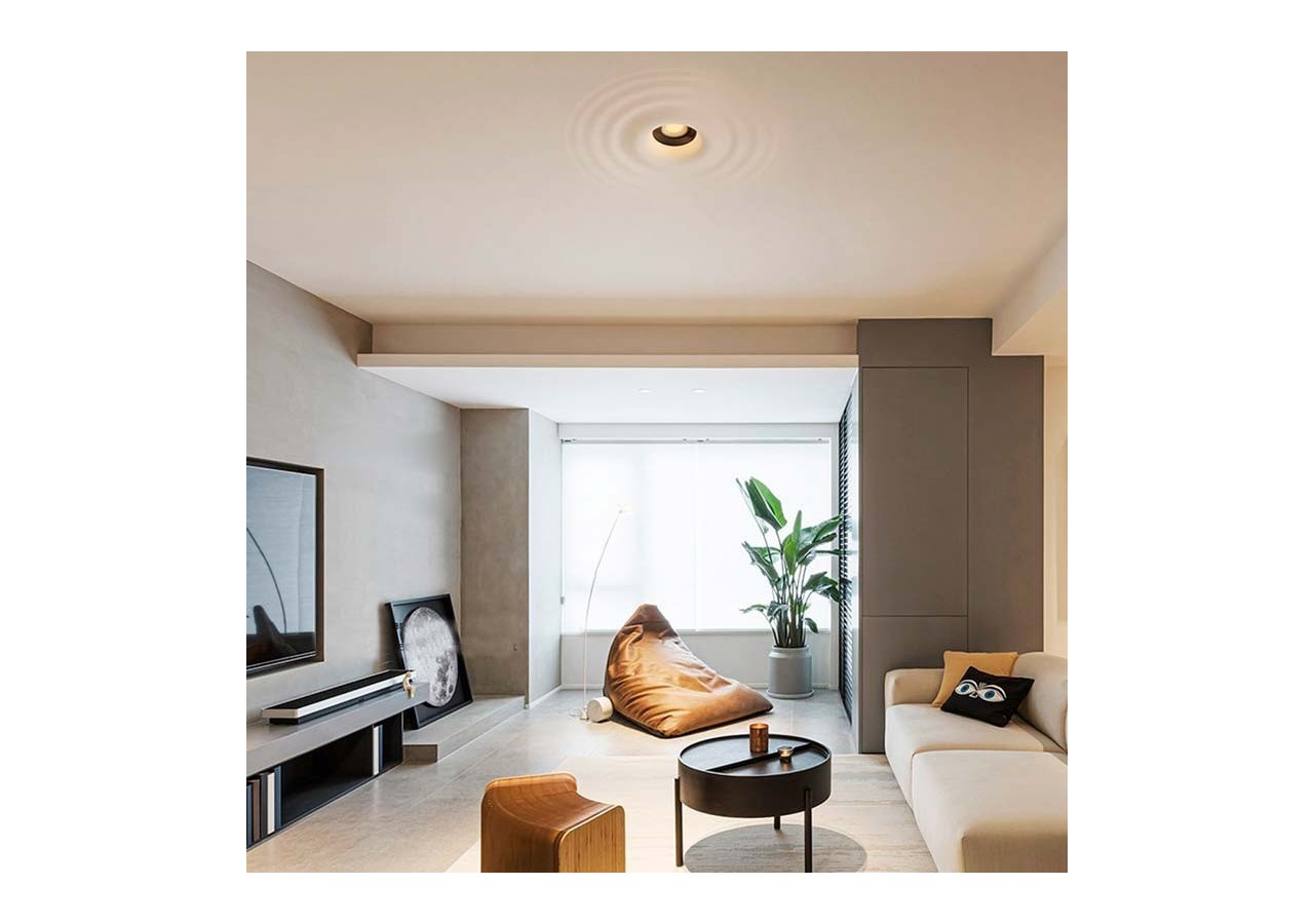 Downlight en plâtre à effet d'ondulations d'eau 300x300mm-GU10 - B278-L - Barcelona LED