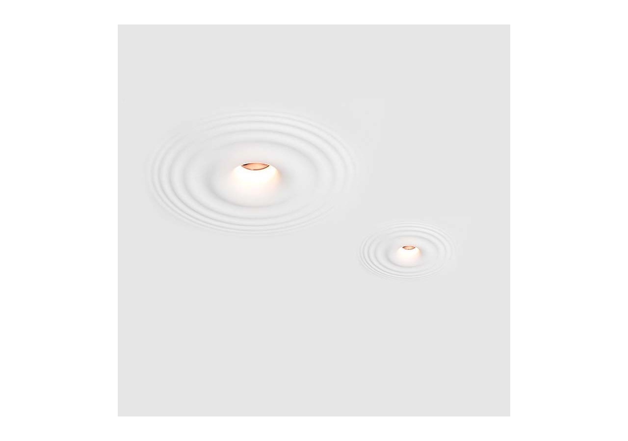 Downlight en plâtre à effet d'ondulations d'eau 300x300mm-GU10 - B278-L - Barcelona LED