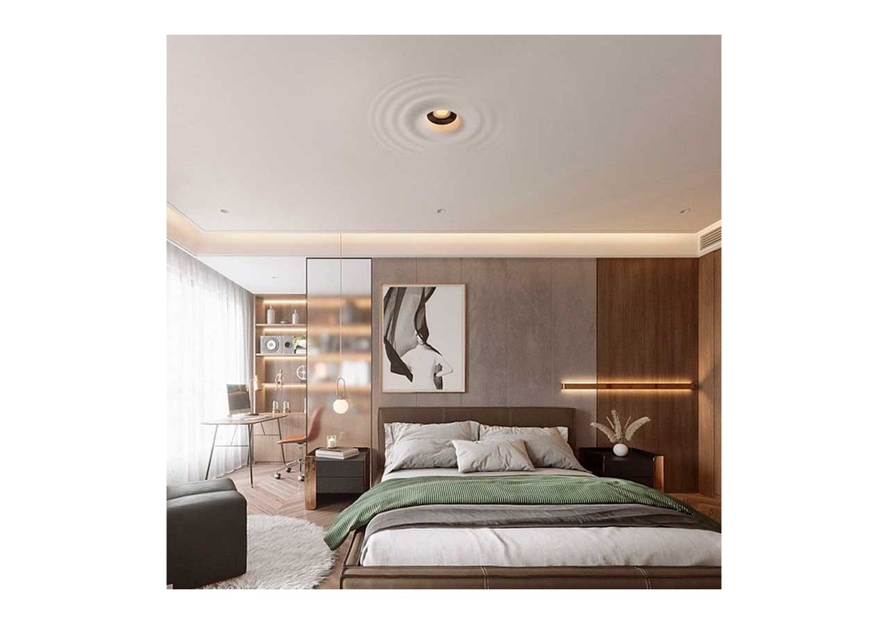 Downlight en plâtre à effet d'ondulations d'eau 300x300mm-GU10 - B278-L - Barcelona LED