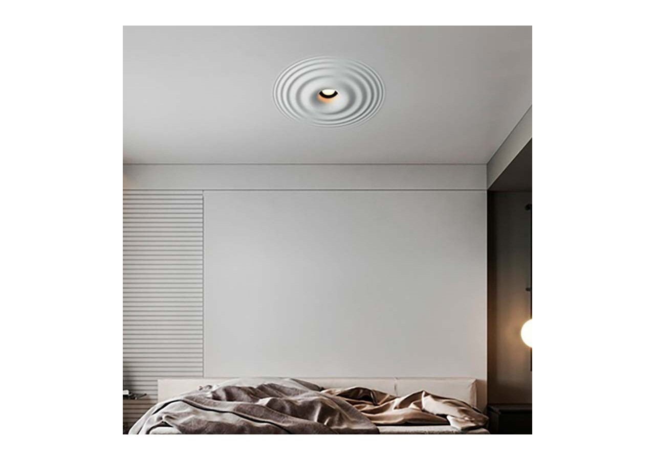 Downlight en plâtre à effet d'ondulations d'eau 300x300mm-GU10 - B278-L - Barcelona LED
