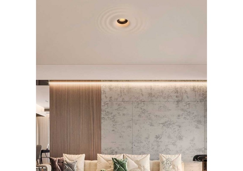 Downlight en plâtre à effet d'ondulations d'eau 300x300mm-GU10 - B278-L - Barcelona LED