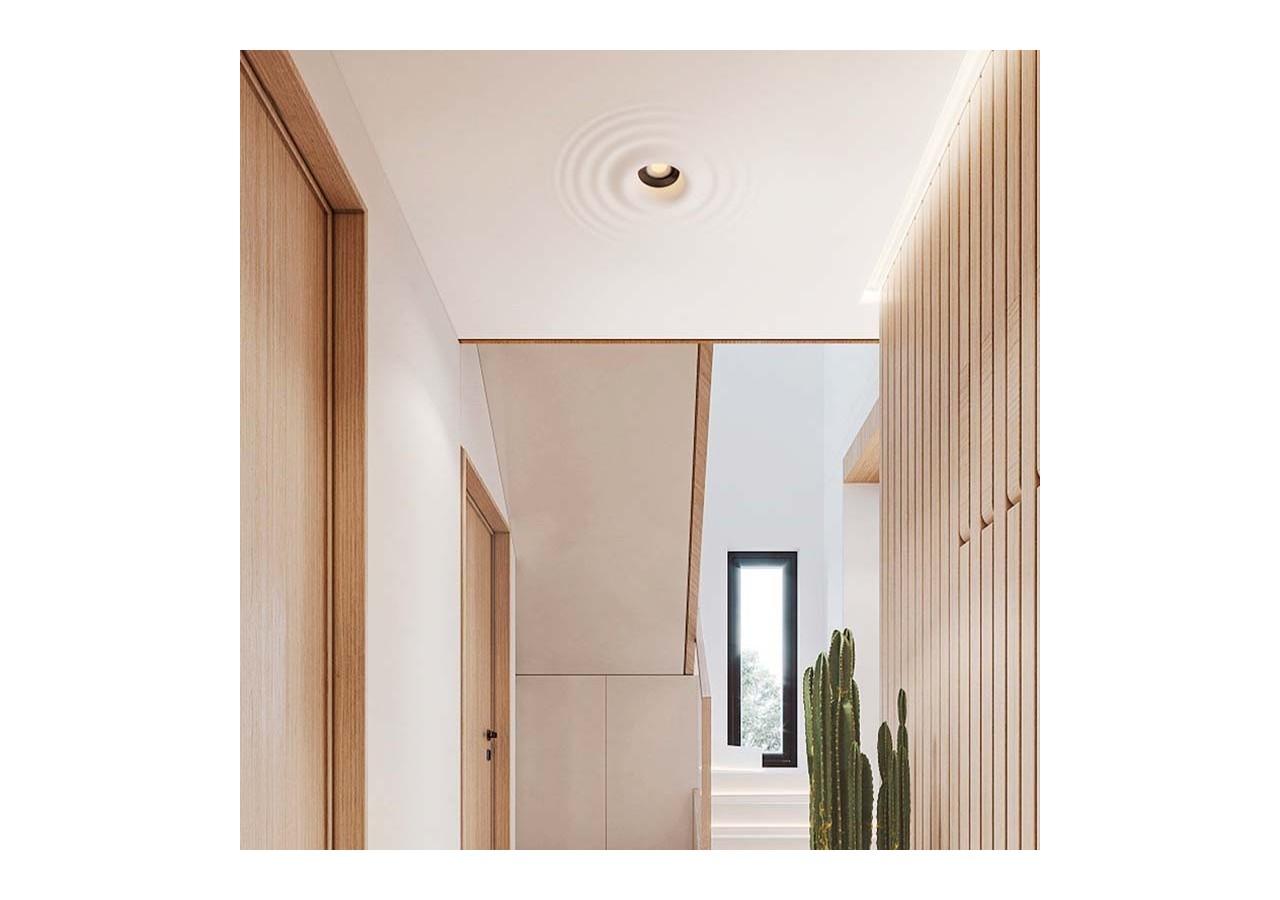 Downlight en plâtre à effet d'ondulations d'eau 300x300mm-GU10 - B278-L - Barcelona LED