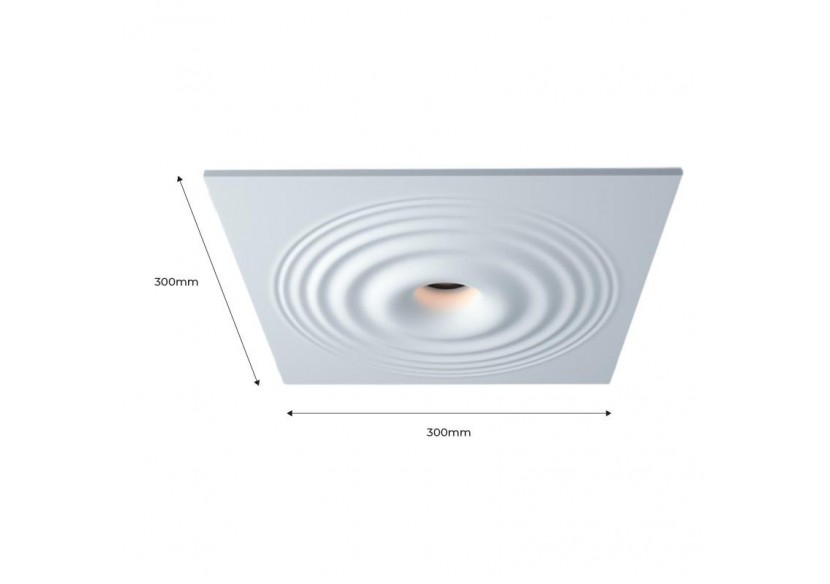 Downlight en plâtre à effet d'ondulations d'eau 300x300mm-GU10 - B278-L - Barcelona LED