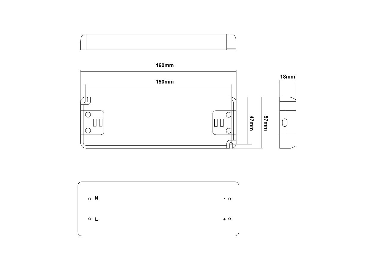 Alimentation LED 12V 60W IP20 extra plate - B1561-60 - Barcelona LED