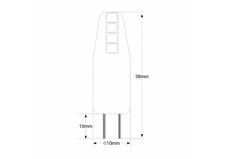 Ampoule LED G4 2W bi-pin silicone 12V AC/DC - B1345-BN - Barcelona LED 2
