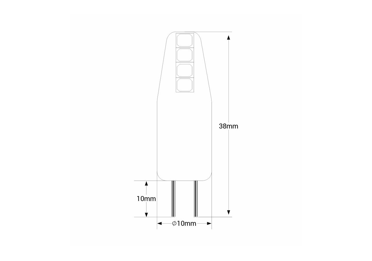 Ampoule LED G4 2W bi-pin silicone 12V AC/DC - B1345-BN - Barcelona LED