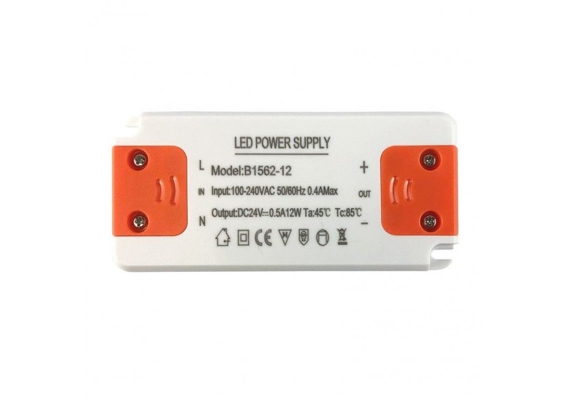Alimentation LED 24V 12W IP20 extra plate - B1562-12 - Barcelona LED Alimentation LED 24V 12W IP20 extra plate - B1562-12 - Barcelona LED
