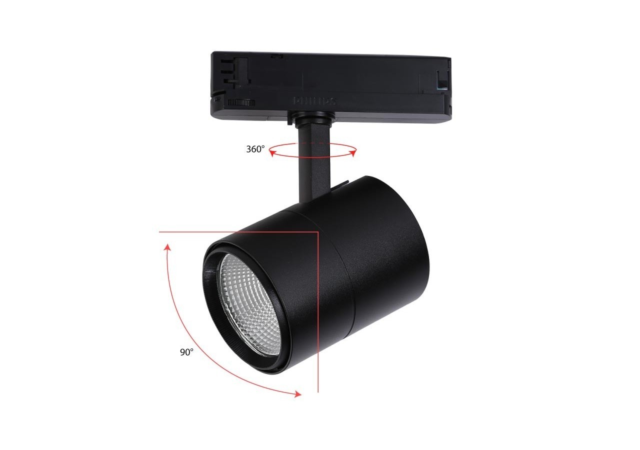 Spot LED sur rail triphasé CCT 42W-CRI 95-Driver Philips Xitanium intégré - B00591-N-CCT - Barcelona LED